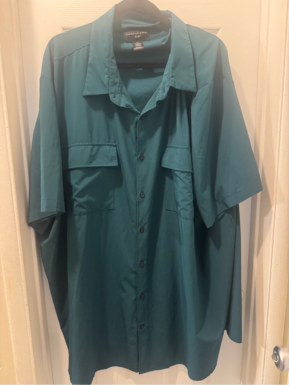 Men's Relaxed Teal Short-Sleeve Button-Down Shirt by Croft & Barrow